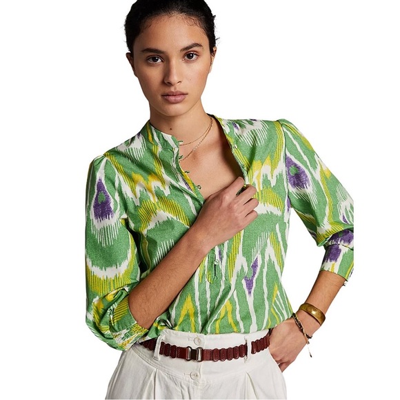 ANTHROPOLOGIE | Sharona Henley Long Sleeves Blouse - Picture 3 of 10